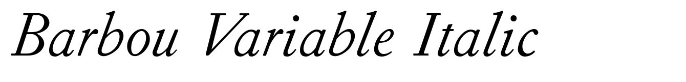 Barbou Variable Italic